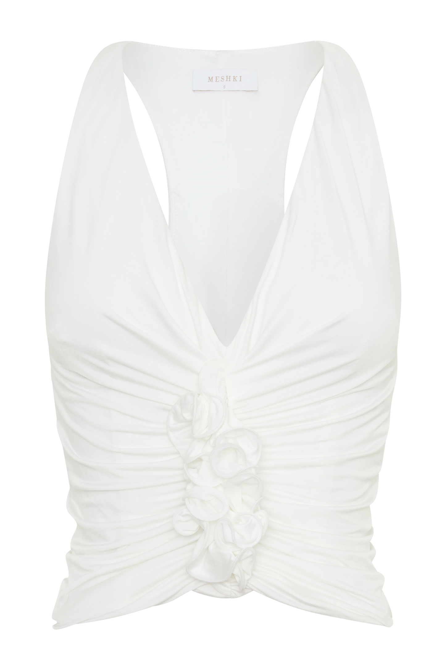 Alessandra Slinky Ruffle Top - Ivory
