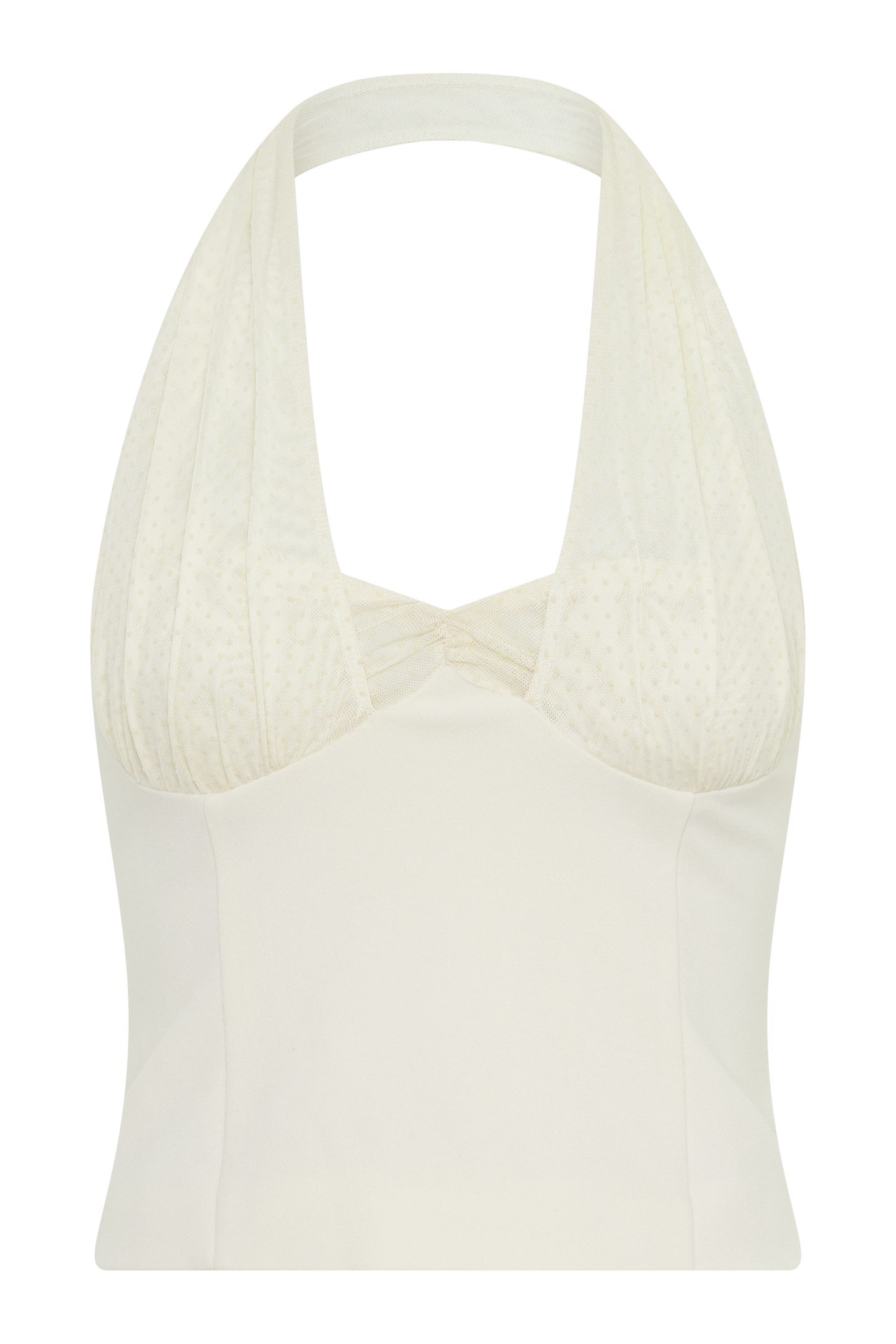 Cressida Crepe Halter Top - Ivory