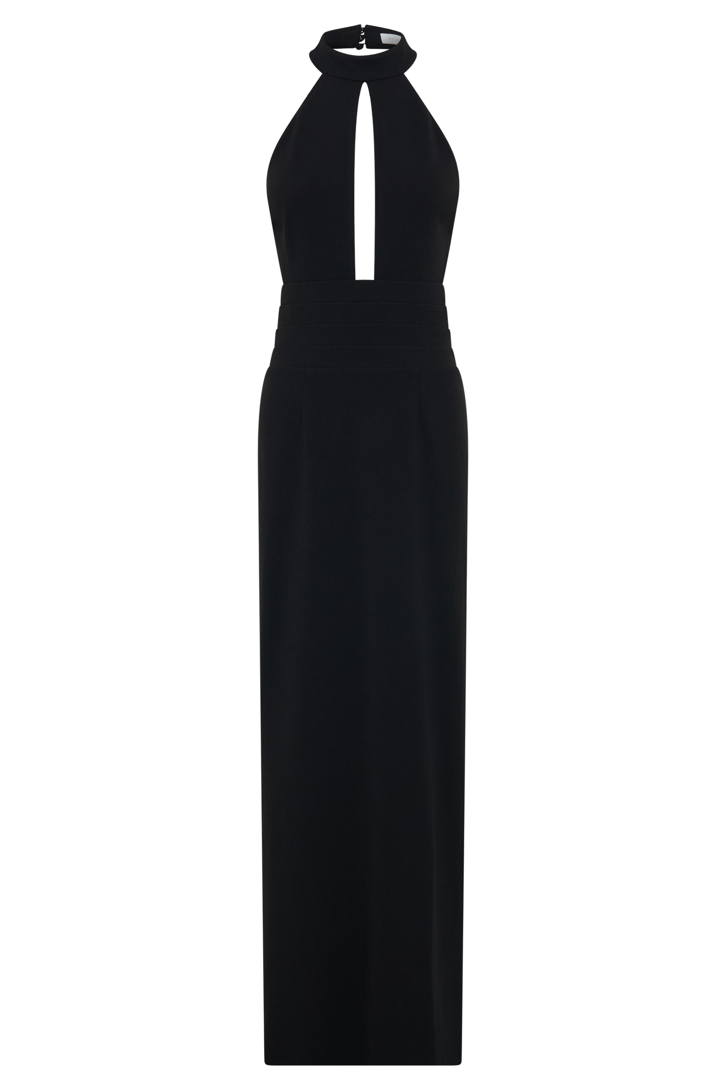 Elan Stretch Crepe Maxi Dress - Black