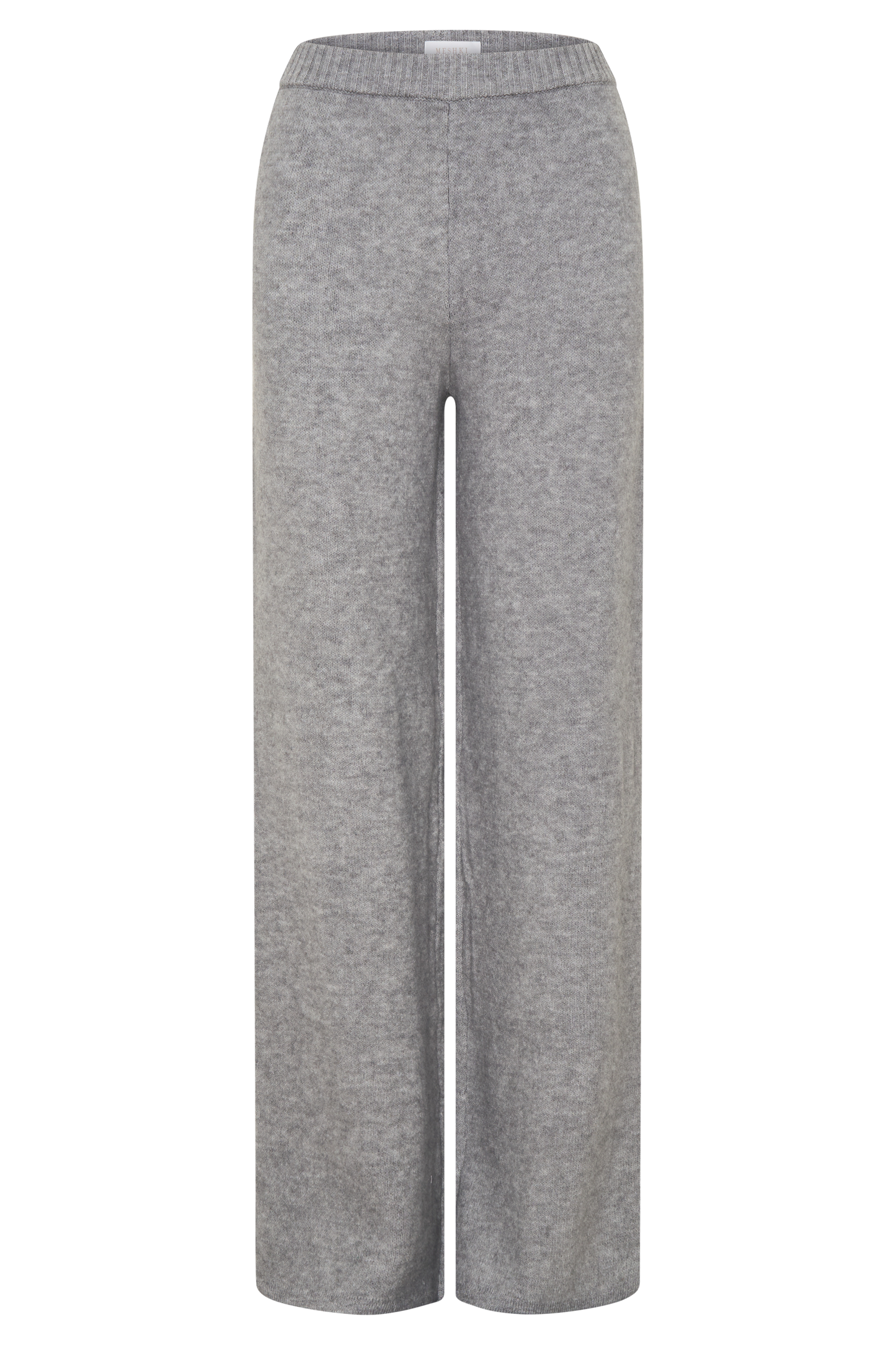 Evan Knit Wide Leg Pants - Grey Marle