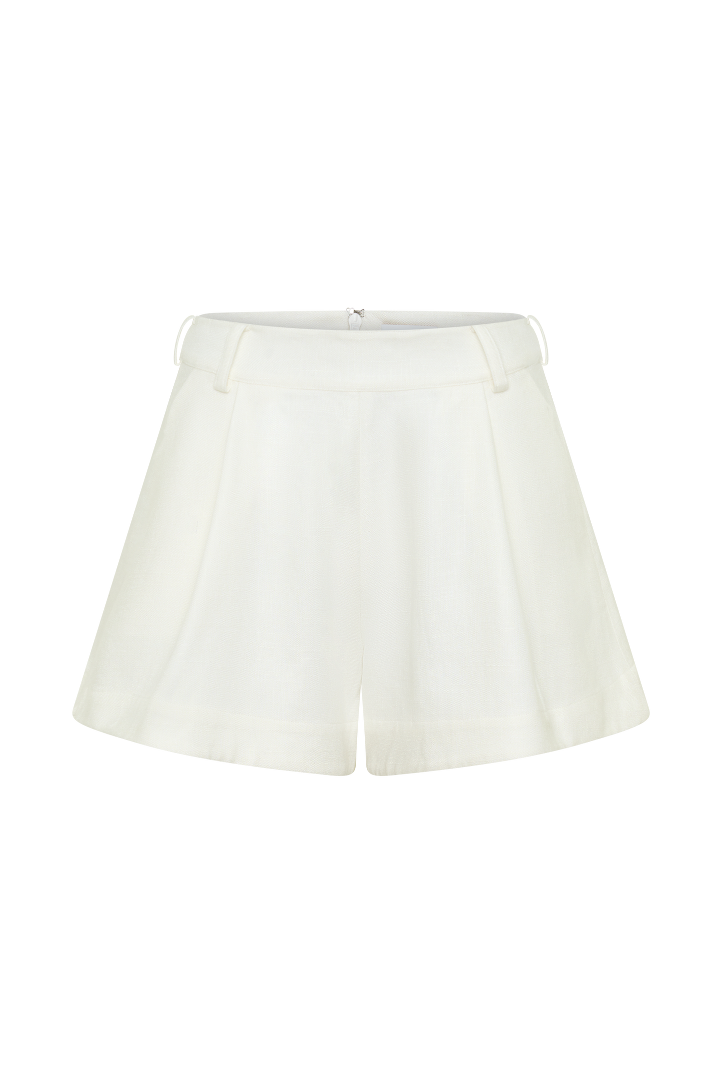 Piper Linen Flare Shorts - White
