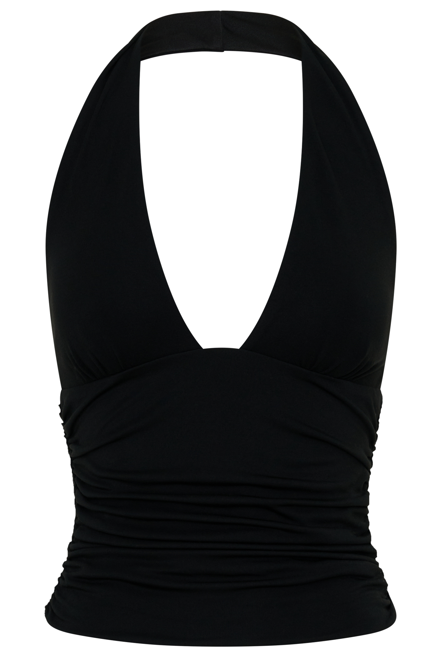 Peregrine Modal Gathered Halter Top - Black