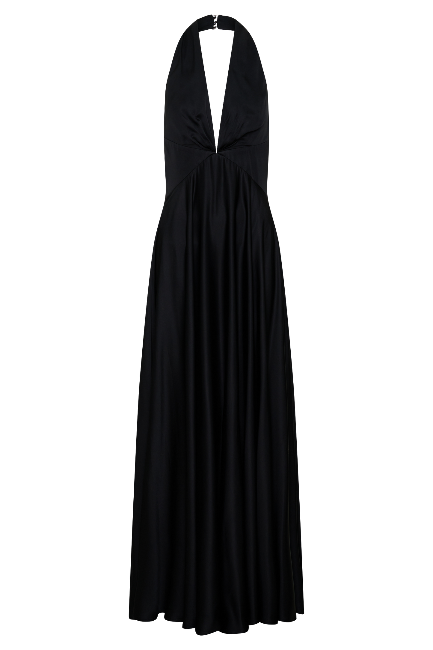 Rebecca Halter Buttoned Maxi Dress - Black