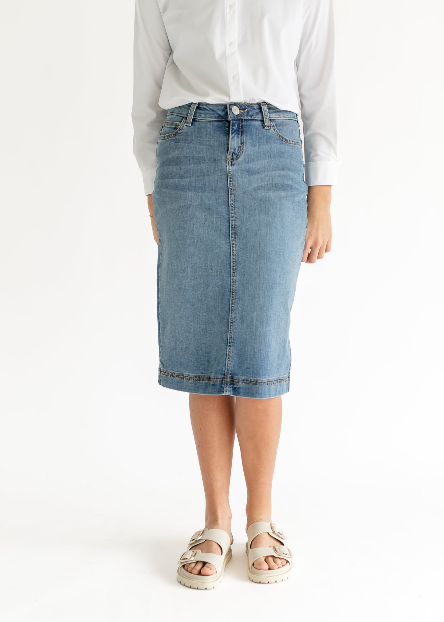 Bryn Denim Midi Skirt