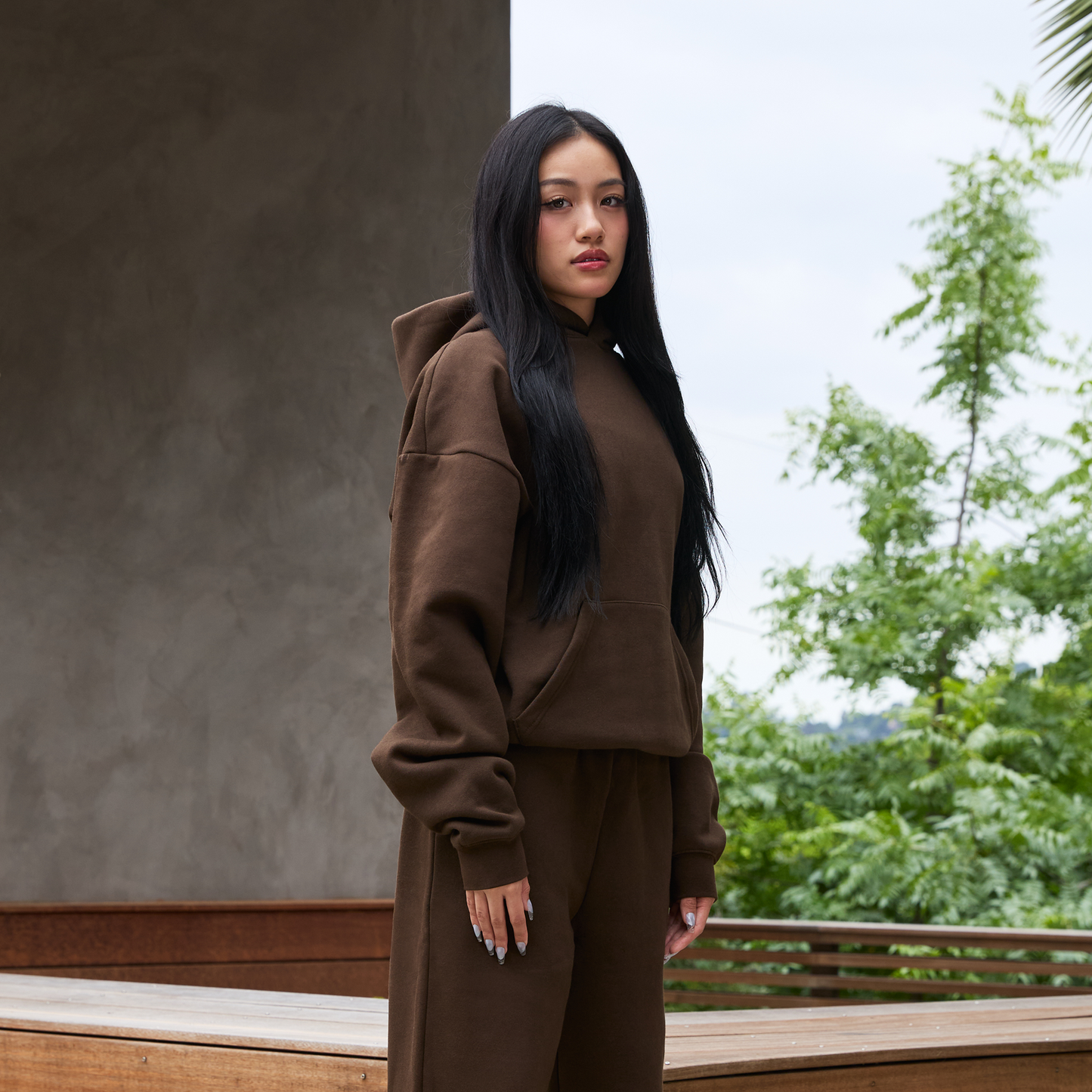 350 GSM 'Chestnut' Fleece Hoodie