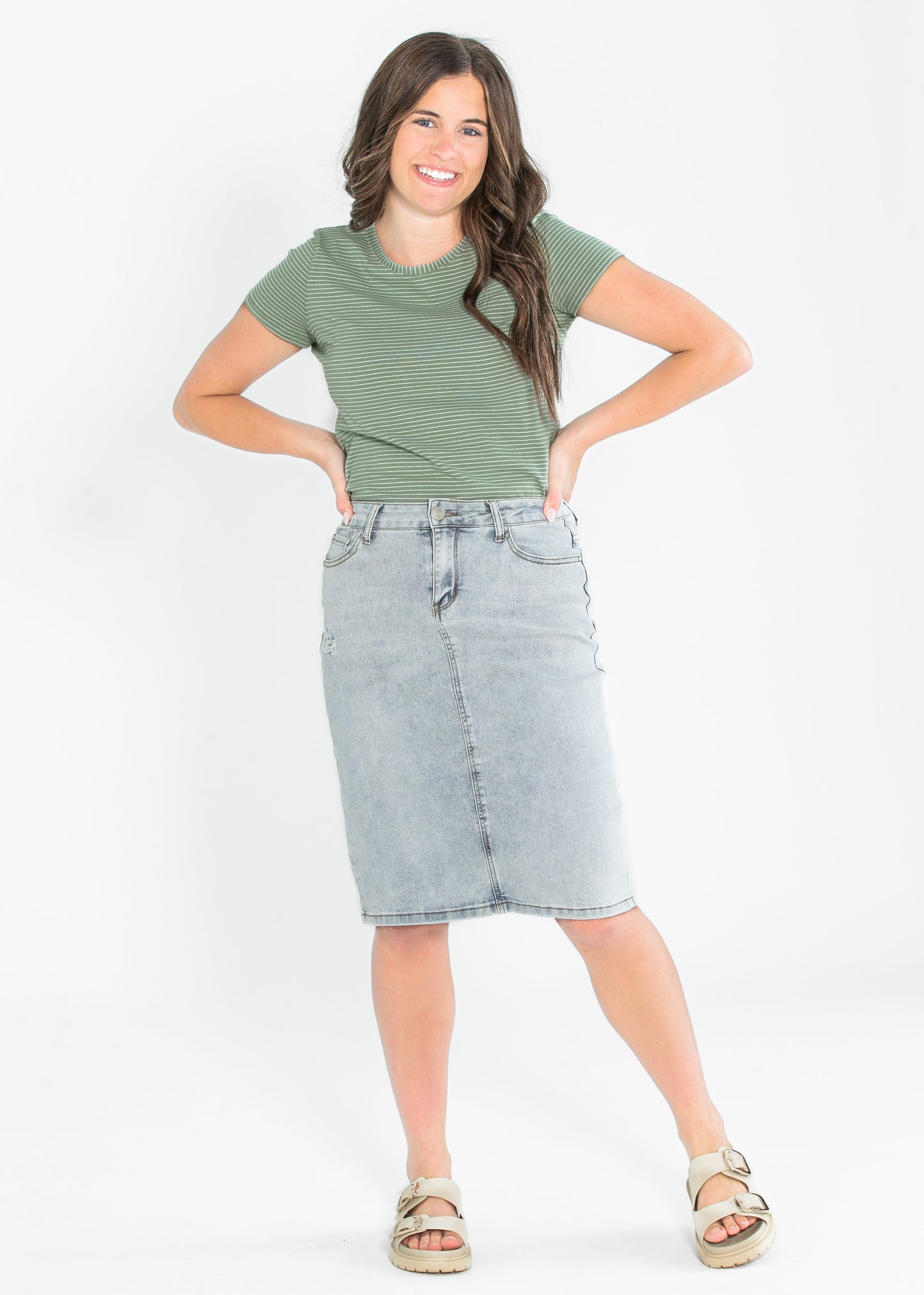 Essential Crew Striped Basic Tee - FINAL SALE