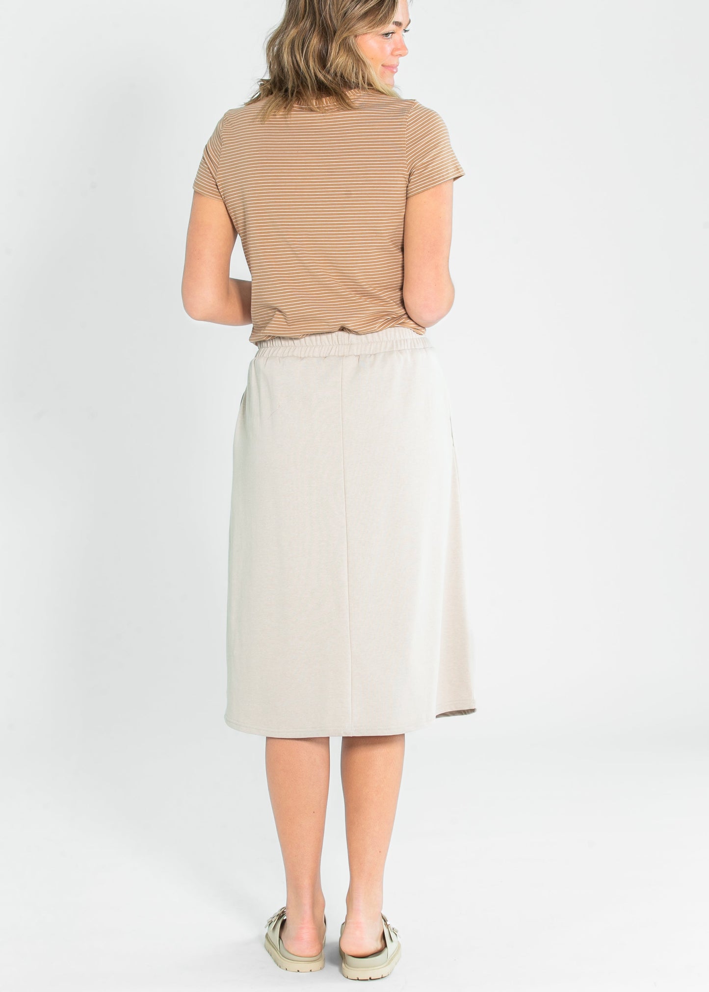 French Terry Elastic Waist Skirt - FINAL SALE