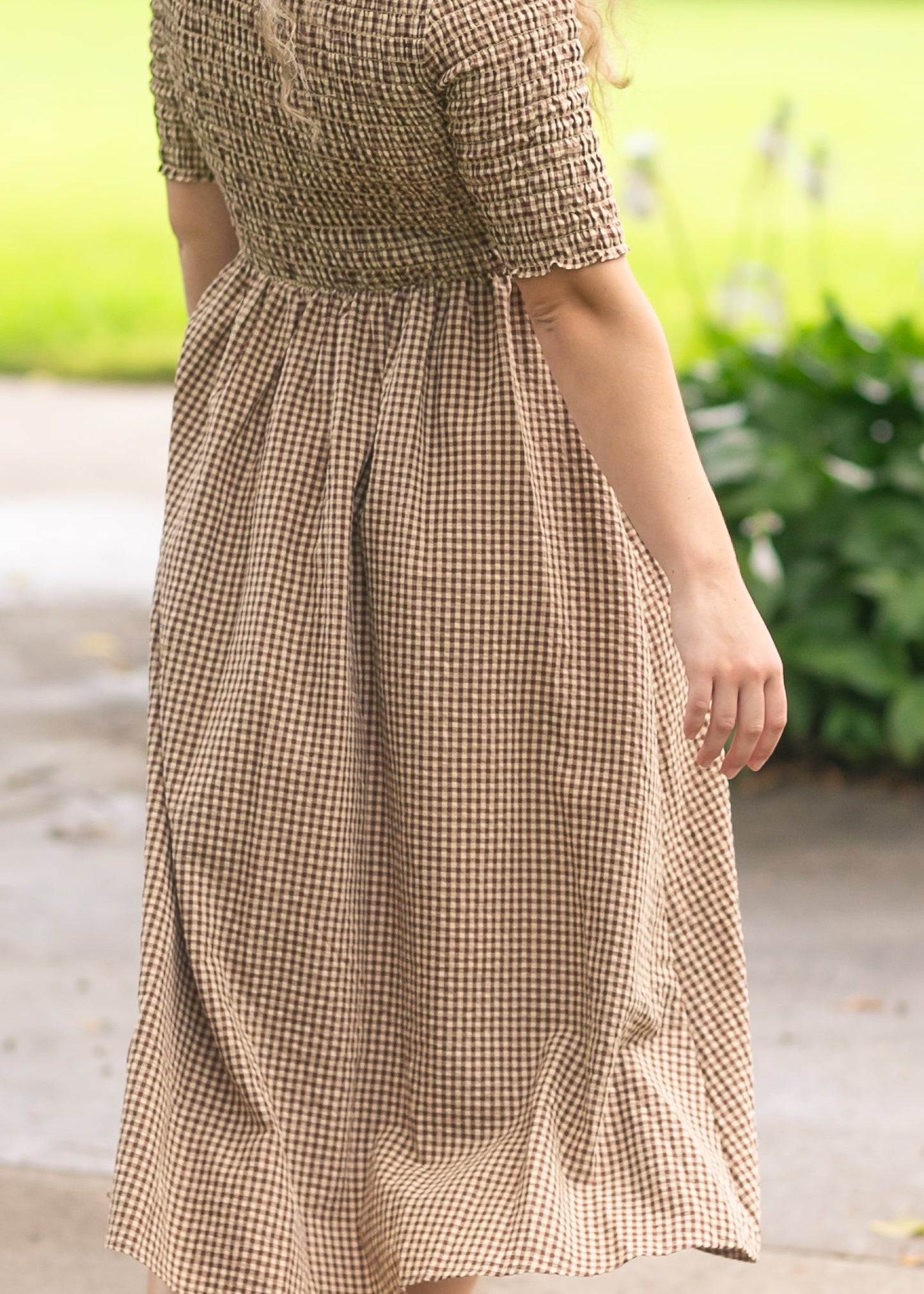 Gingham Button Up Midi Dress - FINAL SALE