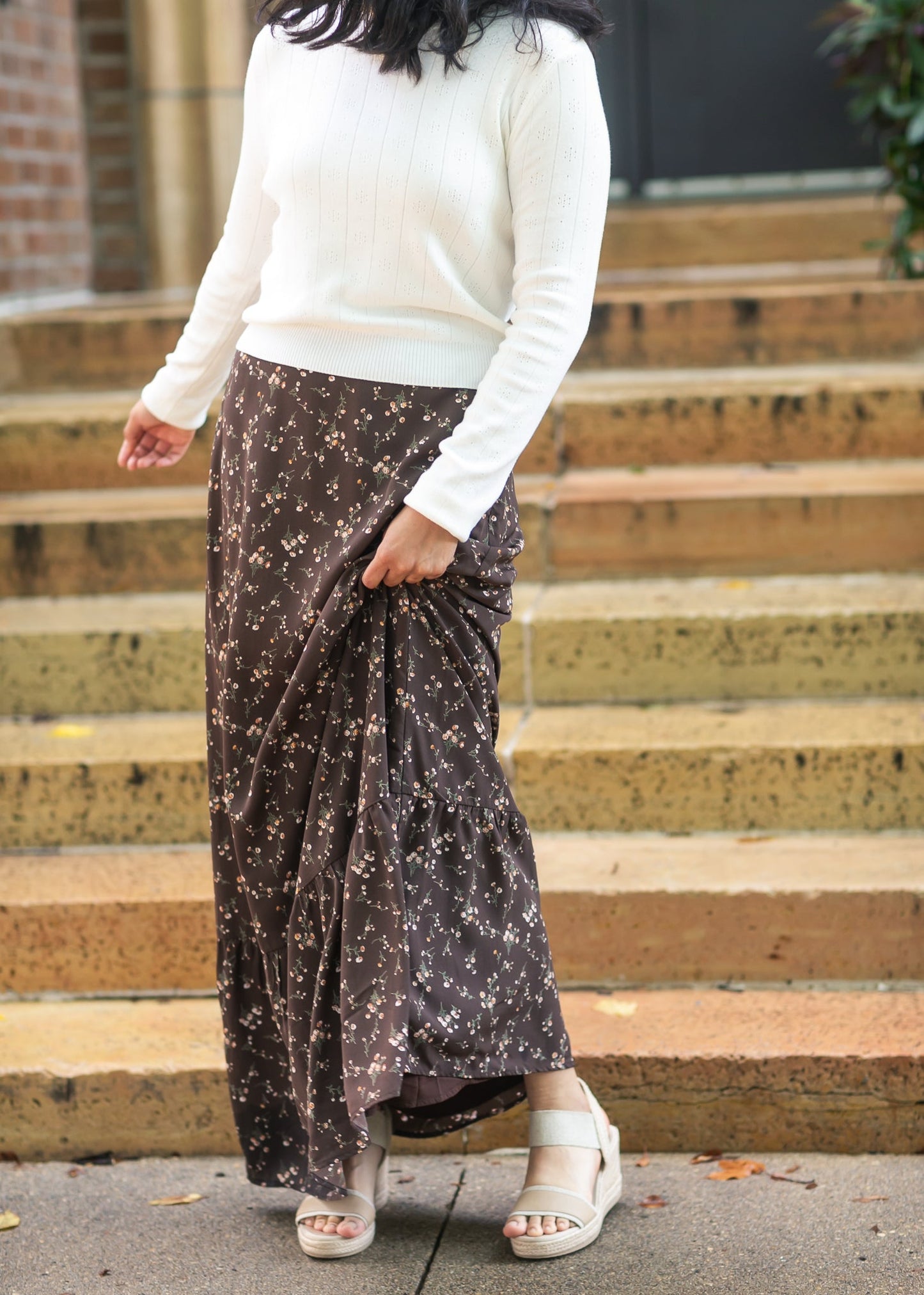 Havyn Floral Lined Maxi Skirt