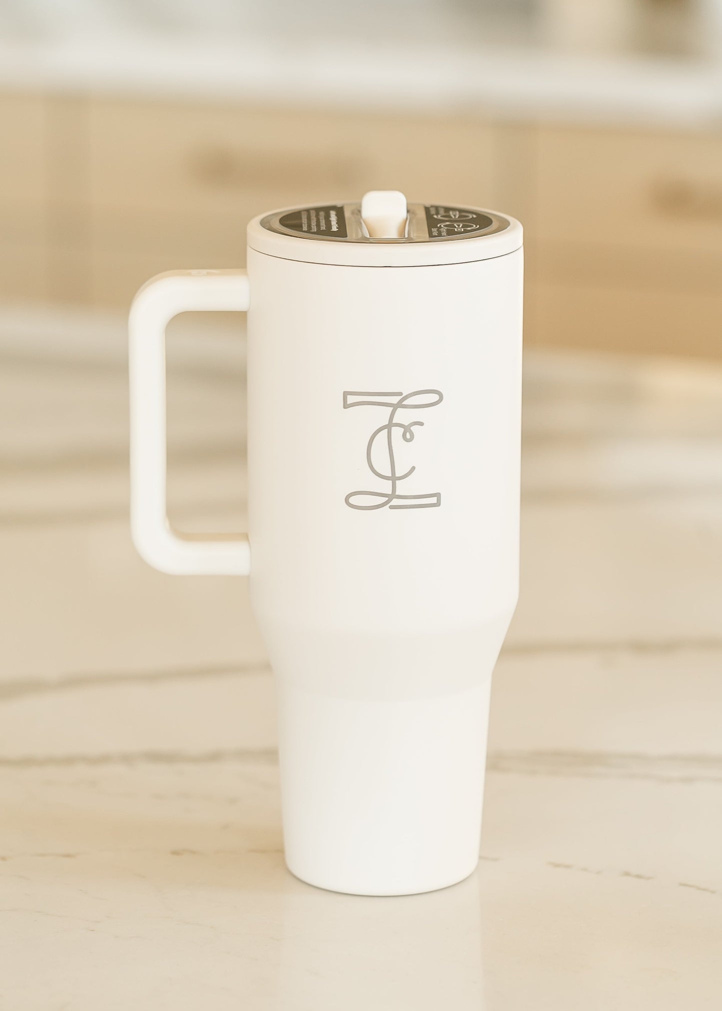 Hydrojug® Cream Traveler 40oz Tumbler Engraved Inherit Logo
