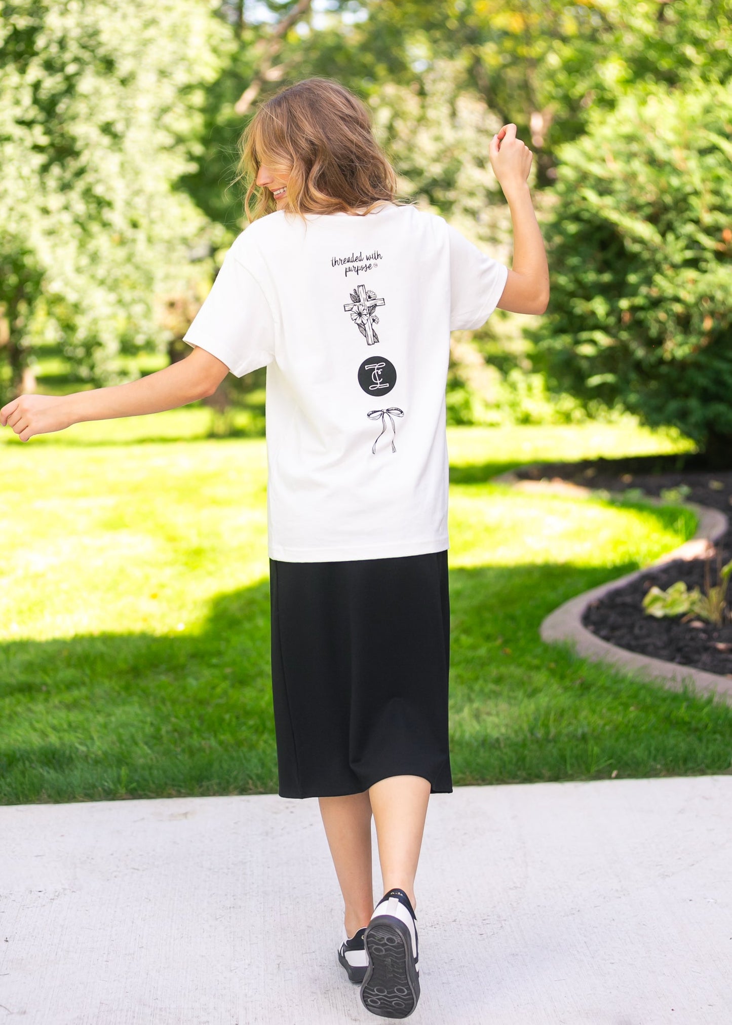 Inherit Threaded with Purpose Christian Graphic T-Shirt