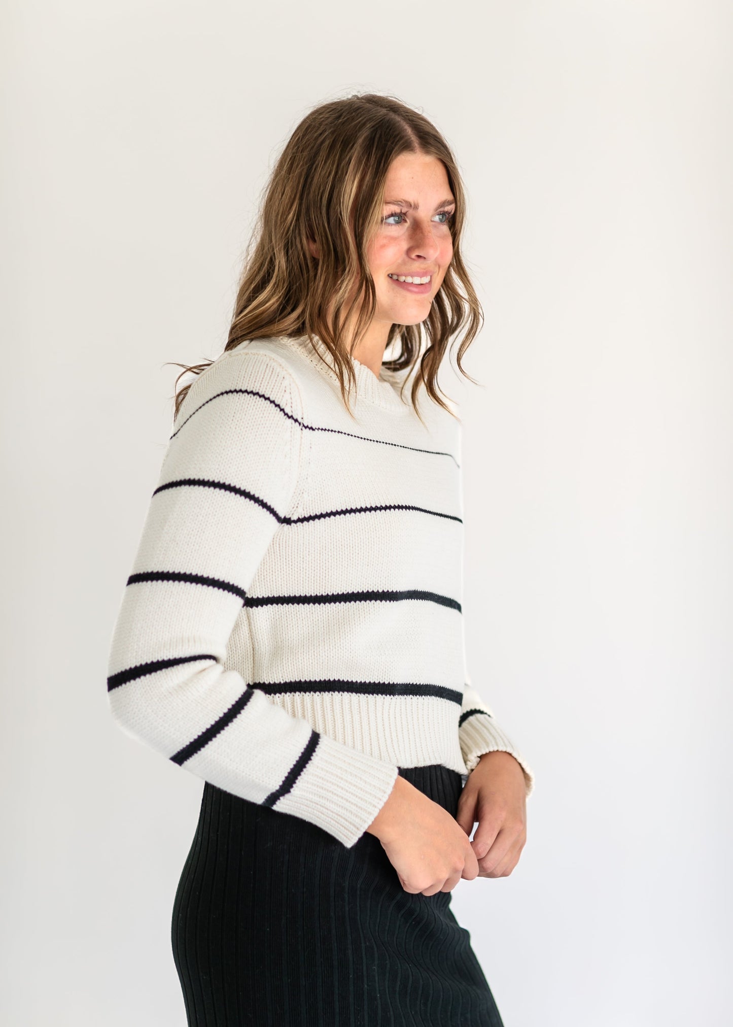 Milan Black Stripe Sweater - FINAL SALE