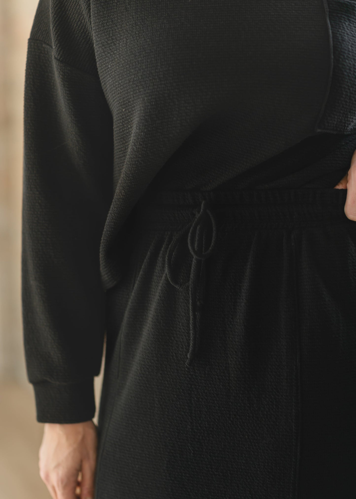 Nickie Cloud Knit Black Top - FINAL SALE