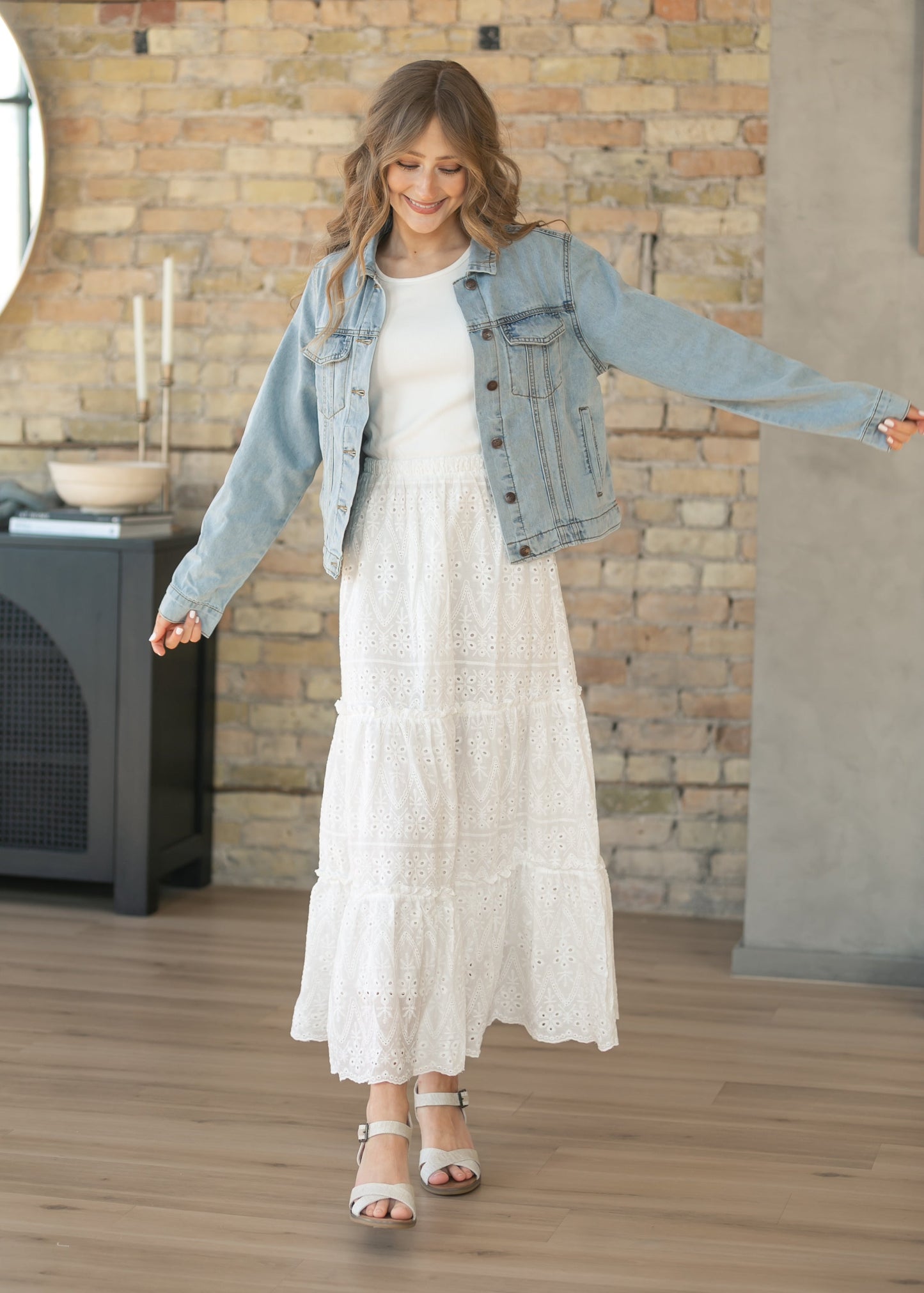 Serena Sleeveless Eyelet Maxi Dress