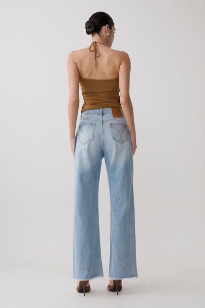 Sade Halter Top With Hardware - Caramel