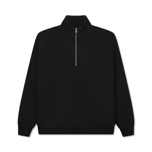 600 GSM 'Black' Quarter Zip Sweatshirt