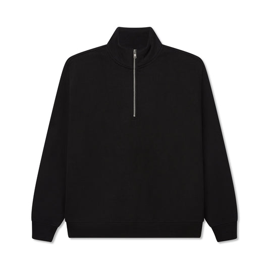 600 GSM 'Black' Quarter Zip Sweatshirt