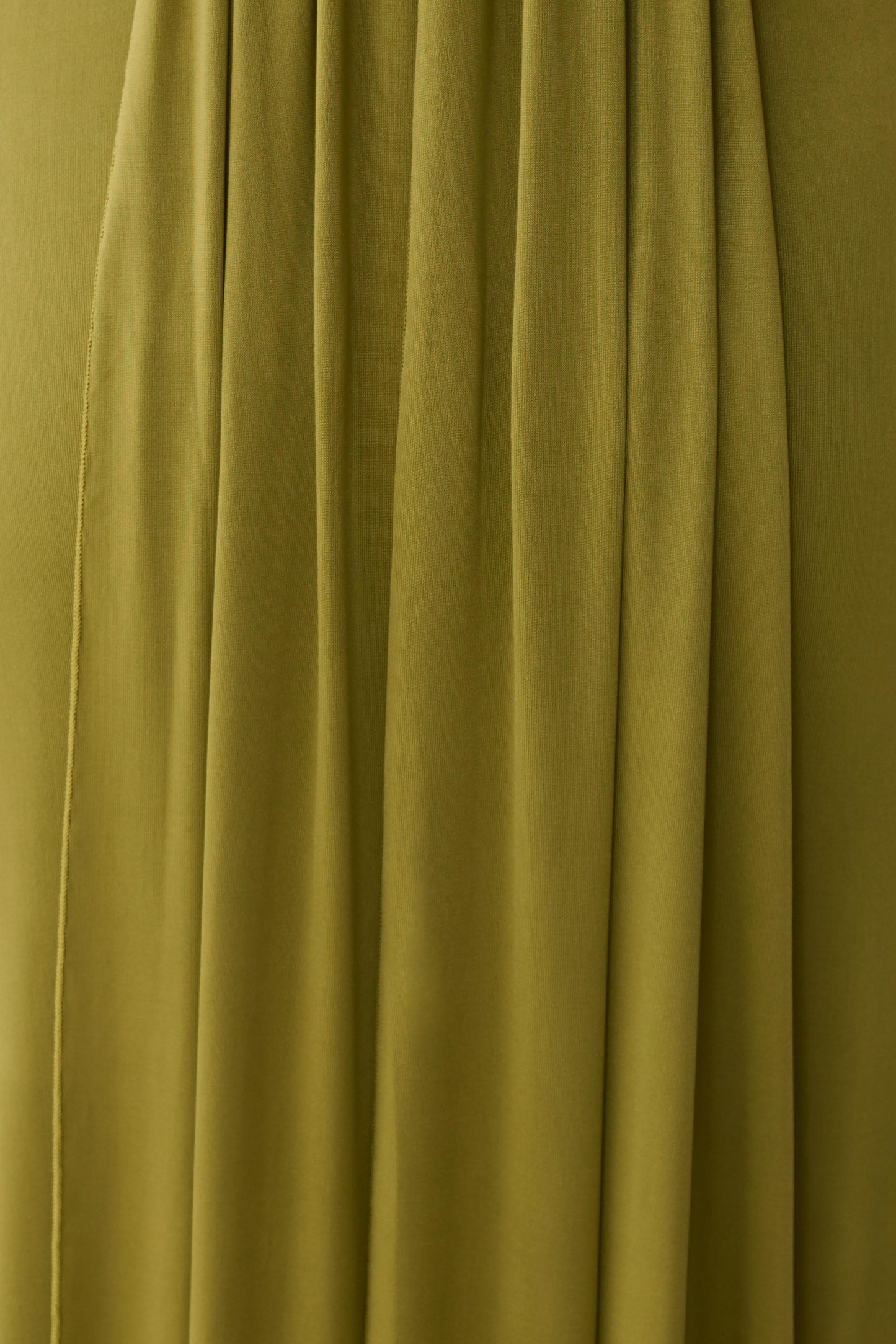 Maely Gathered Slinky Maxi Dress - Olive