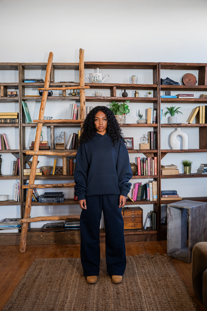 350 GSM 'Dark Navy' Fleece Sweatpants