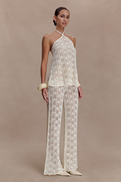 Glinda Crochet Pants - Ivory