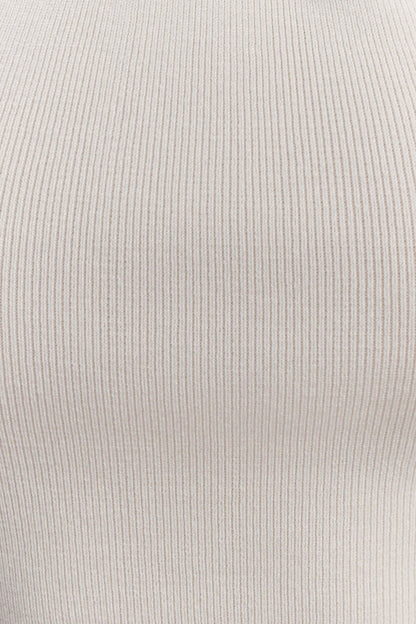 Angelika Twist Front Knit Top - Ivory