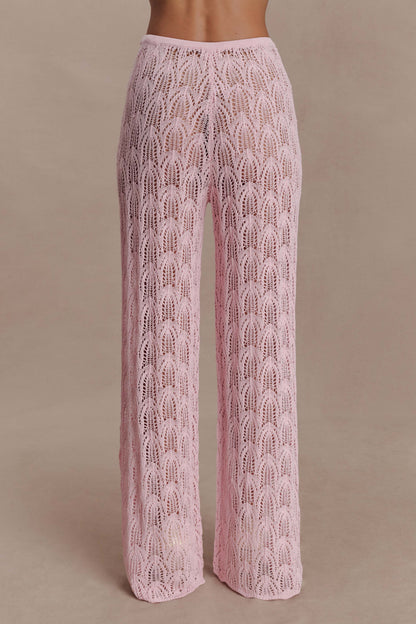 Glinda Crochet Pants - Baby Pink
