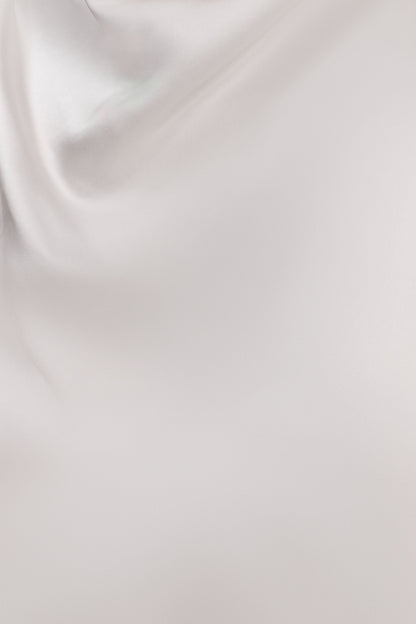 Sydney Asymmetrical Satin Halter Top - Ivory