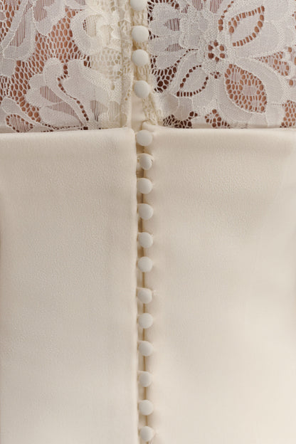 Aurelie Long Sleeve Lace Maxi Dress - Ivory