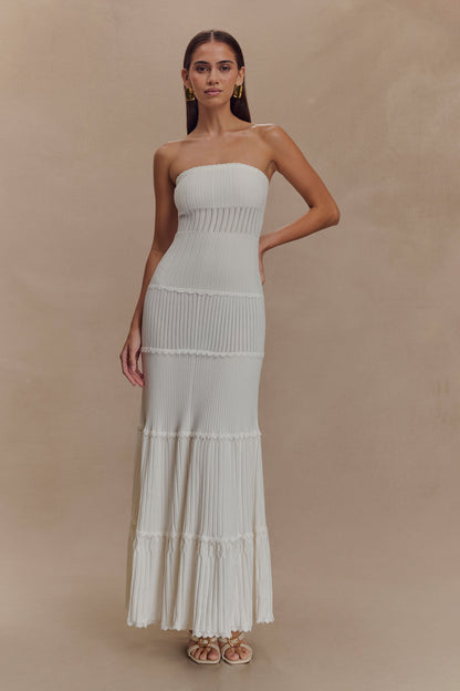Finley Pointelle Knit Maxi Dress - Ivory