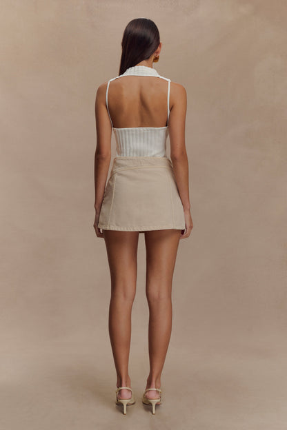 Oona Turtle Neck Knit Top - Ivory