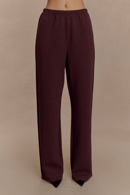 August Straight Leg Jogger - Chocolate