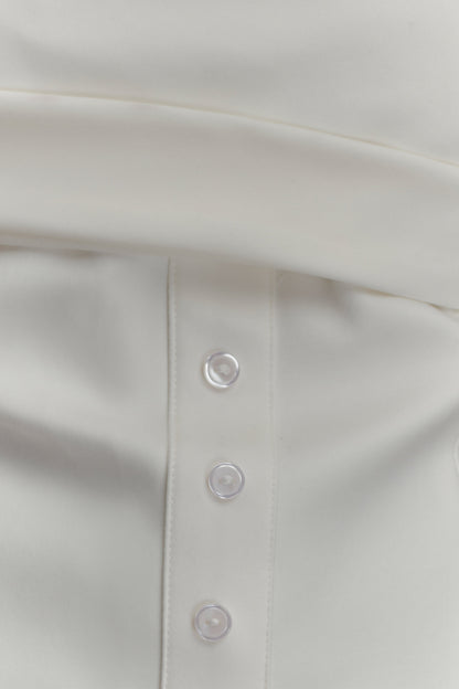 Zillah Strapless Cotton Top - White
