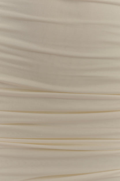 Mariposa Slinky Halter Mini Dress - Ivory