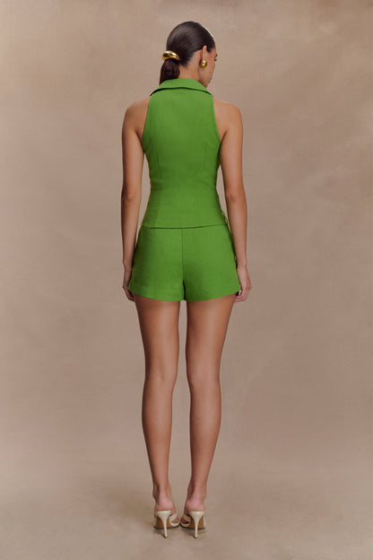 Scout Sleeveless Linen Shirt - Green