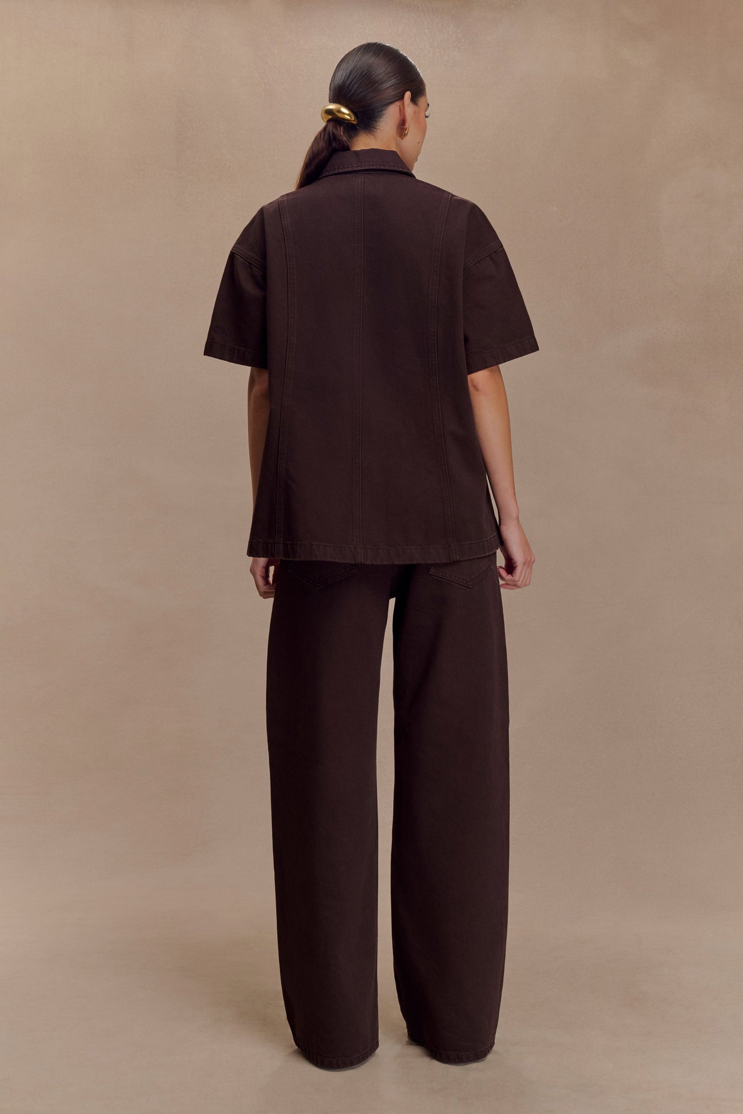 Mannon Mid Rise Denim Jeans - Chocolate