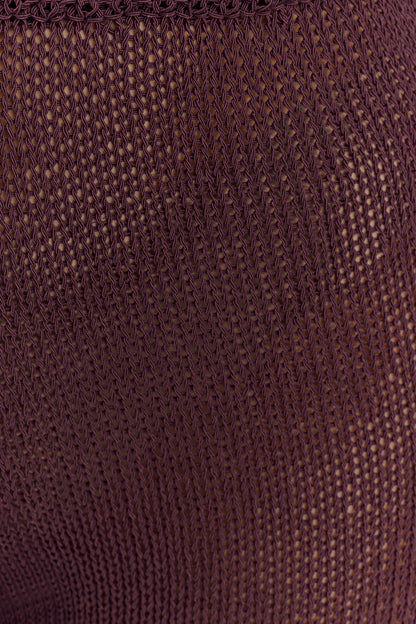 Malani Knit Top With Hardware - Chocolate