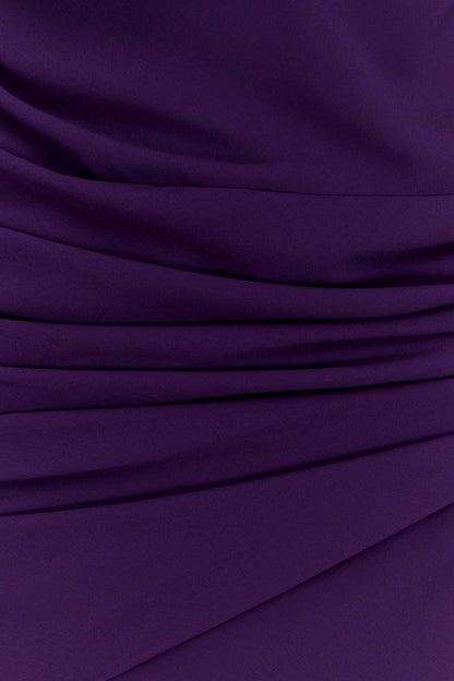 Giulia Chiffon Draped Maxi Dress - Purple