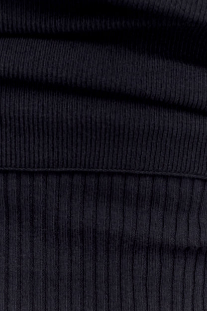 Sierra Asymmetrical Cashmere Blend Knit Top - Black