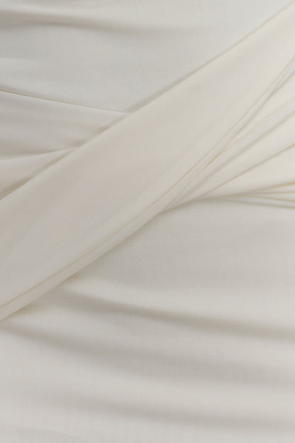 Henley Slinky Drape Mini Dress - Ivory