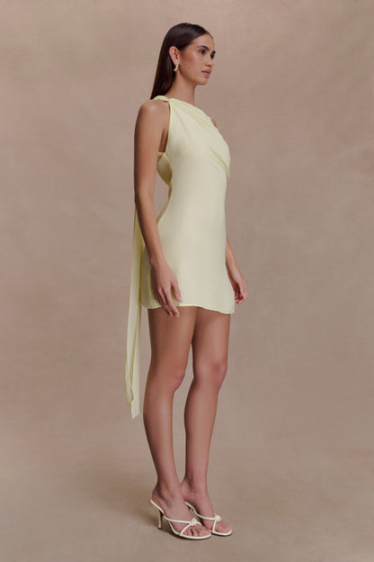 Daisie Chiffon Mini Dress - Lemon