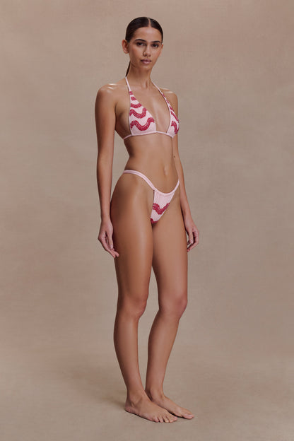Robyn Beaded Bikini Bottom - Pink