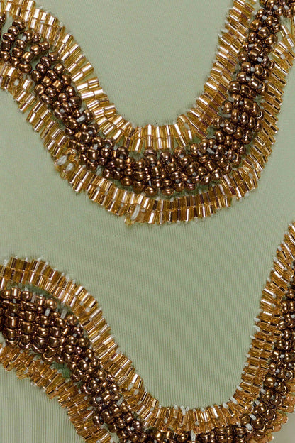 Robyn Beaded Bikini Bottom - Sage