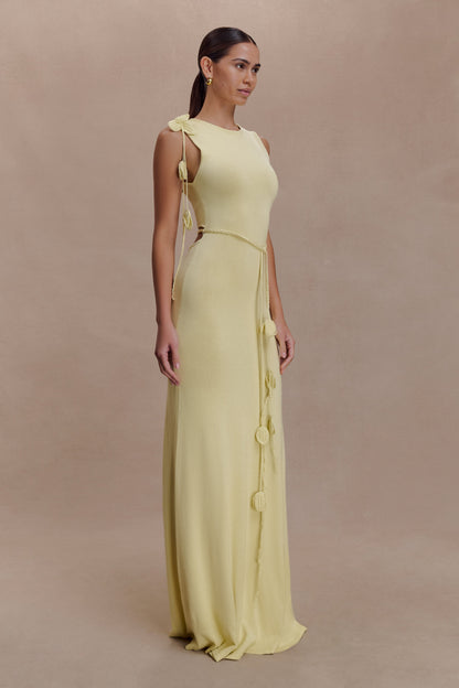 Monay Tulip Maxi Dress - Lemon