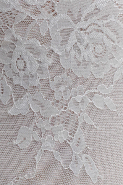 Jasper Sheer Plunge Lace Bodysuit - Ivory