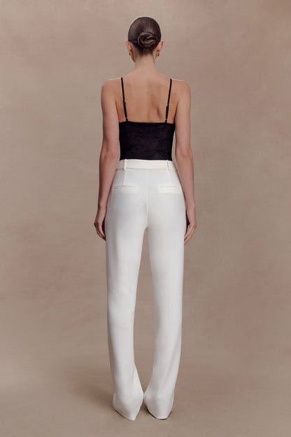 Maude Crepe Straight Leg Pants - Ivory