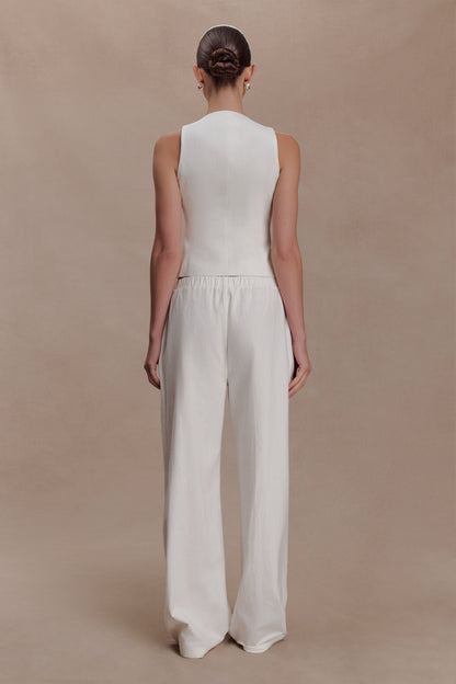 Aldea Cotton Sleeveless Top - White