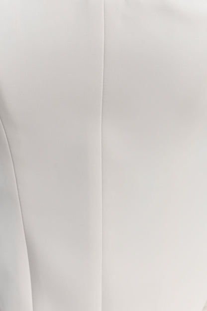 Karina Strapless Scuba Corset  - White