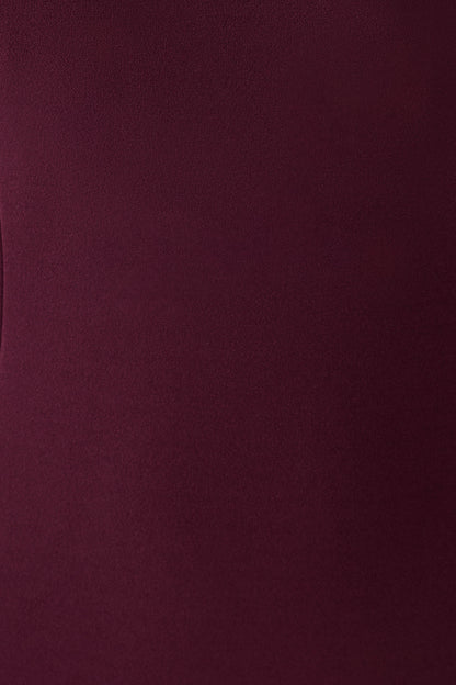 Cary Folded Strapless Crepe Midi Dress - Wine