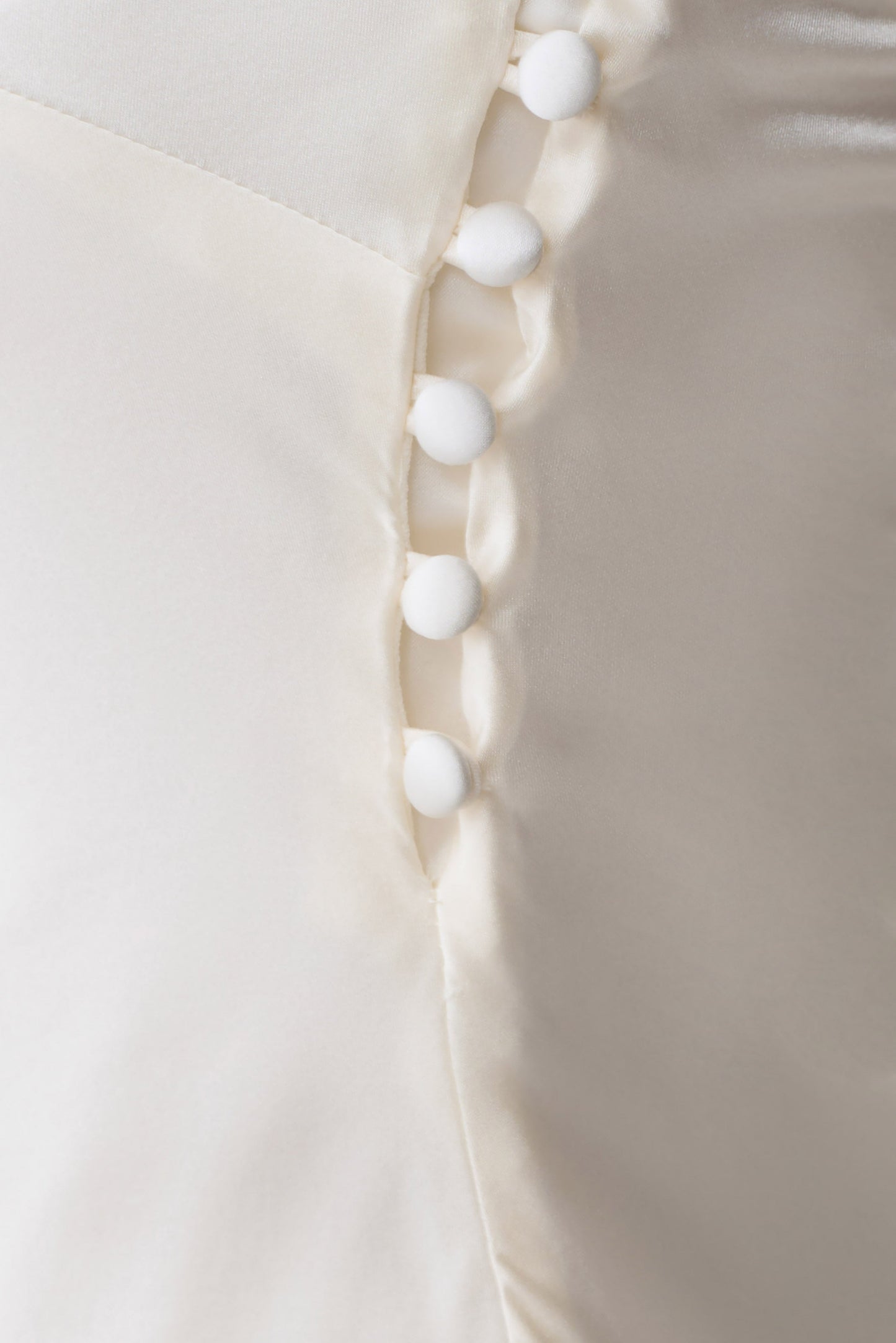 Kayla Silk Blend Strapless Asymmetric Top - Ivory