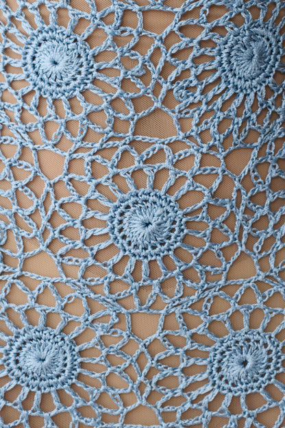 Sam Halter Hand Crochet Maxi Dress - Periwinkle